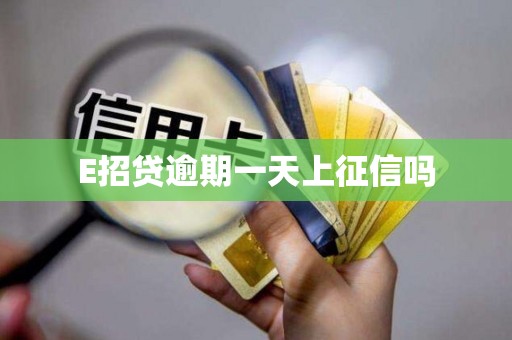 E招贷逾期一天上征信吗