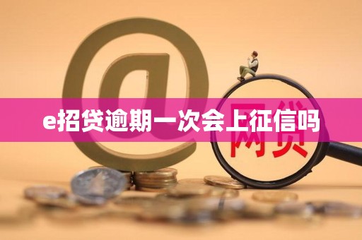 e招贷逾期一次会上征信吗 e招贷逾期一次会上征信吗