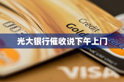 光大银行催收说下午上门