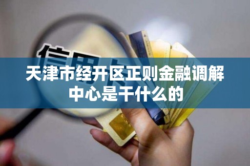 天津市经开区正则金融调解中心是干什么的 天津市经开区正则金融调解中心是干什么的