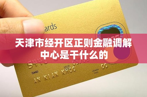 天津市经开区正则金融调解中心是干什么的 天津市经开区正则金融调解中心是干什么的