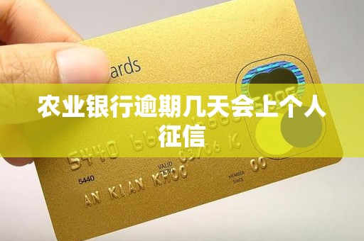 农业银行逾期几天会上个人征信