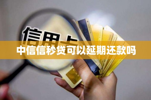 中信信秒贷可以延期还款吗