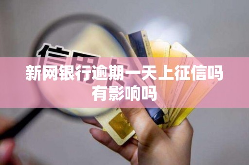 新网银行逾期一天上征信吗有影响吗 新网银行逾期一天上征信吗有影响吗