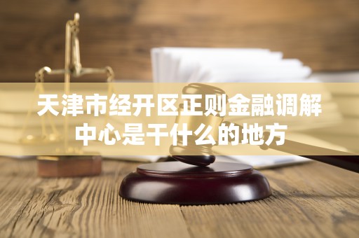 天津市经开区正则金融调解中心是干什么的地方