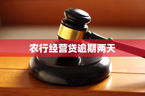 农行经营贷逾期两天 农行经营贷逾期两天