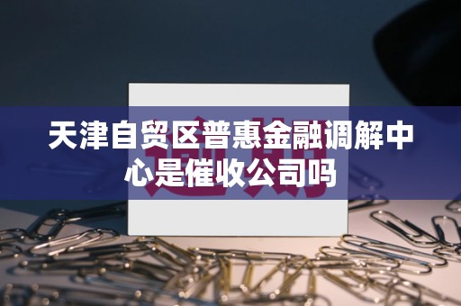 天津自贸区普惠金融调解中心是催收公司吗