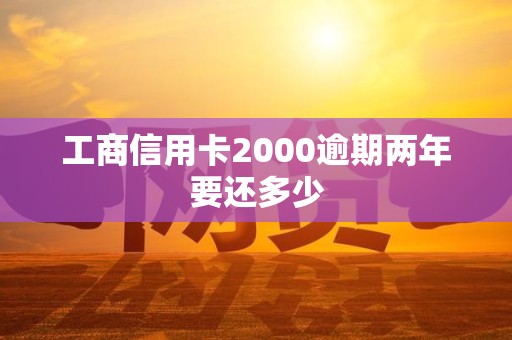 工商信用卡2000逾期两年要还多少