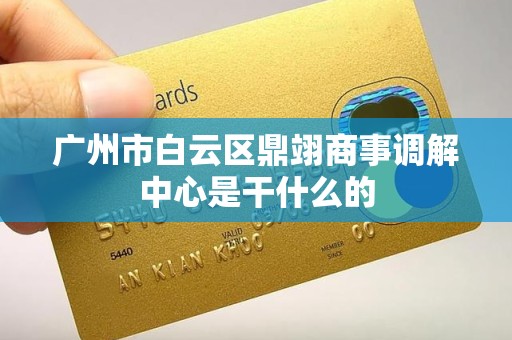 广州市白云区鼎翊商事调解中心是干什么的