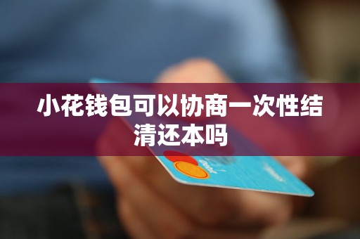 小花钱包可以协商一次性结清还本吗