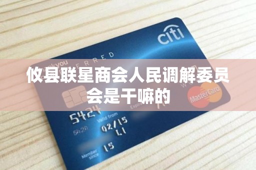 攸县联星商会人民调解委员会是干嘛的