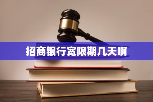 招商银行宽限期几天啊