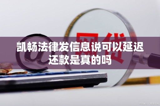 凯畅法律发信息说可以延迟还款是真的吗