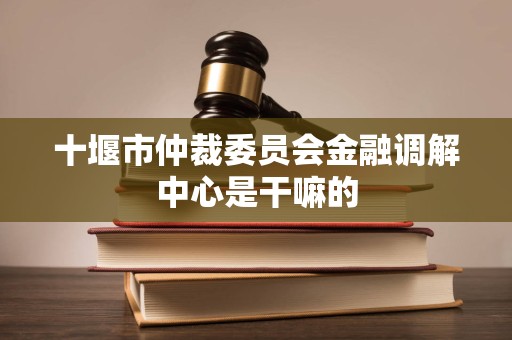 十堰市仲裁委员会金融调解中心是干嘛的