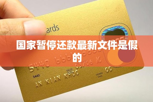 国家暂停还款最新文件是假的 国家暂停还款最新文件是假的