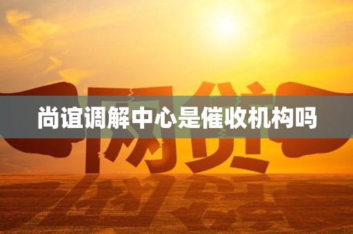 尚谊调解中心是催收机构吗