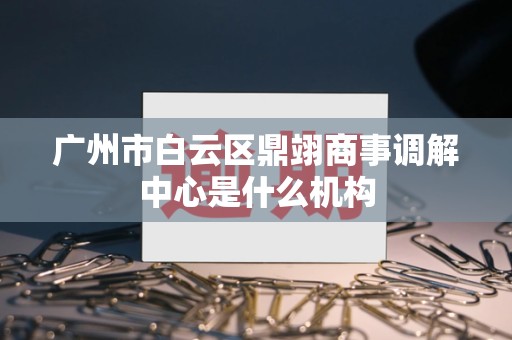 广州市白云区鼎翊商事调解中心是什么机构 广州市白云区鼎翊商事调解中心是什么机构