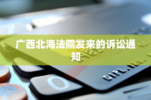 广西北海法院发来的诉讼通知