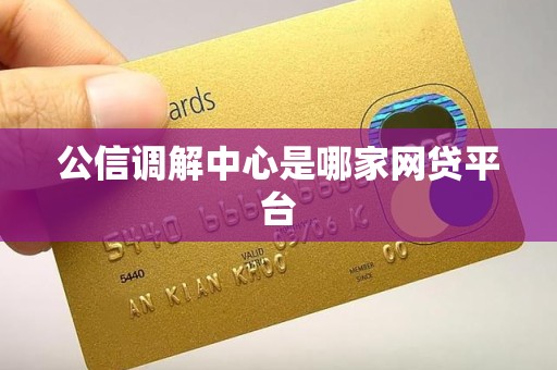 公信调解中心是哪家网贷平台
