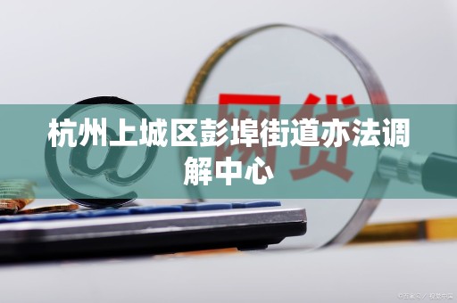 杭州上城区彭埠街道亦法调解中心