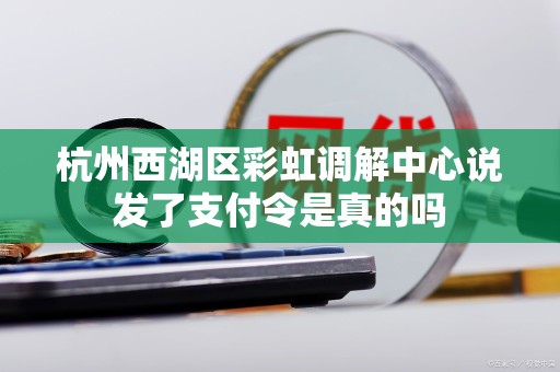 杭州西湖区彩虹调解中心说发了支付令是真的吗