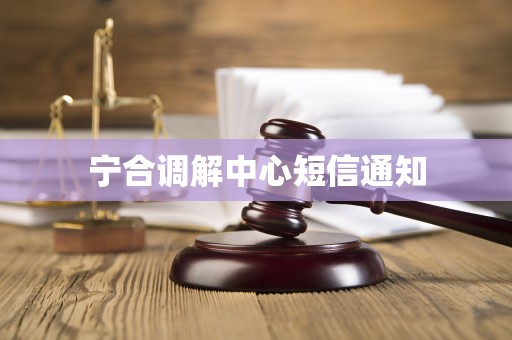 宁合调解中心短信通知 宁合调解中心短信通知