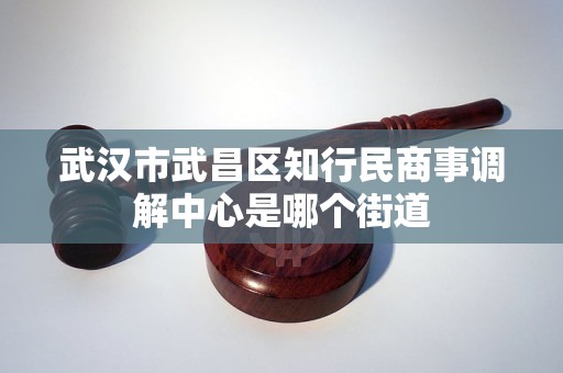 武汉市武昌区知行民商事调解中心是哪个街道