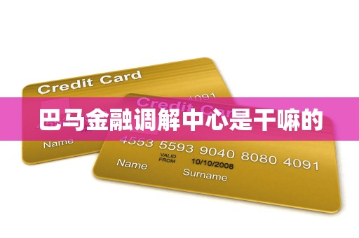 巴马金融调解中心是干嘛的 巴马金融调解中心是干嘛的