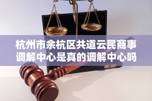 杭州市余杭区共道云民商事调解中心是真的调解中心吗