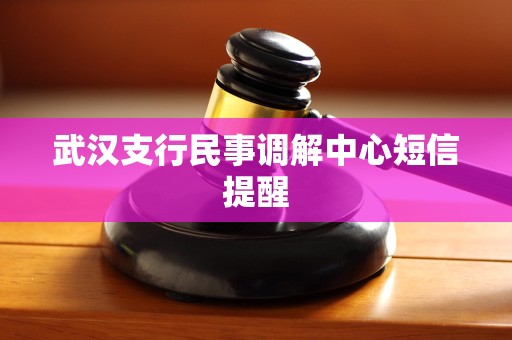 武汉支行民事调解中心短信提醒