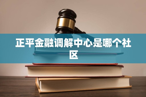 正平金融调解中心是哪个社区