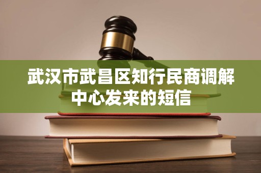 武汉市武昌区知行民商调解中心发来的短信 武汉市武昌区知行民商调解中心发来的短信