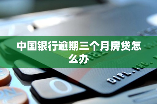 中国银行逾期三个月房贷怎么办