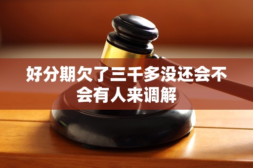 好分期欠了三千多没还会不会有人来调解