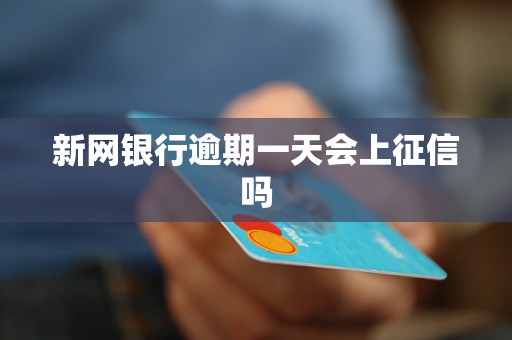 新网银行逾期一天会上征信吗 新网银行逾期一天会上征信吗