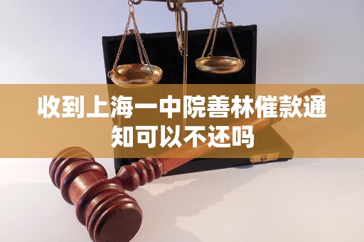 收到上海一中院善林催款通知可以不还吗