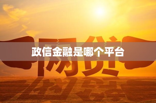 政信金融是哪个平台
