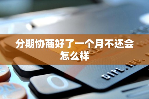 分期协商好了一个月不还会怎么样