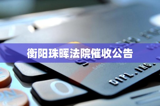 衡阳珠晖法院催收公告