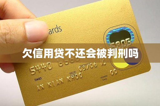 欠信用贷不还会被判刑吗
