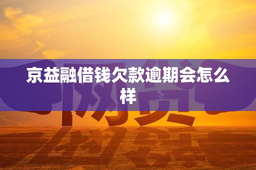 京益融借钱欠款逾期会怎么样