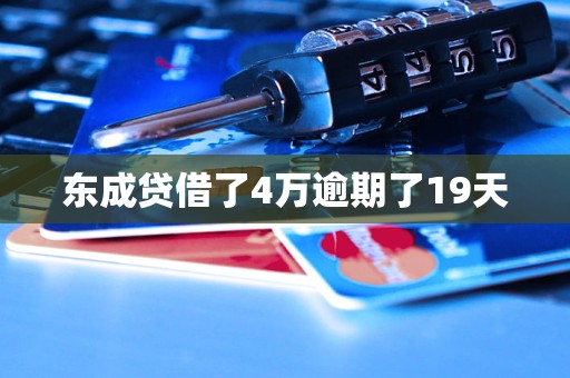 东成贷借了4万逾期了19天