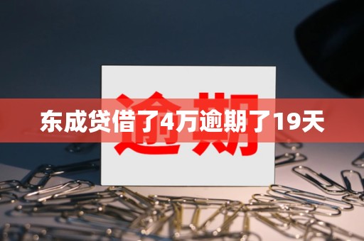 东成贷借了4万逾期了19天