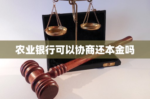 农业银行可以协商还本金吗 农业银行可以协商还本金吗