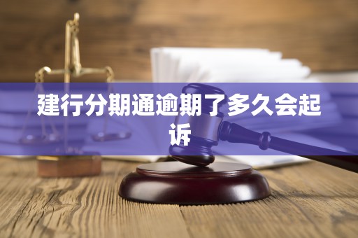 建行分期通逾期了多久会起诉