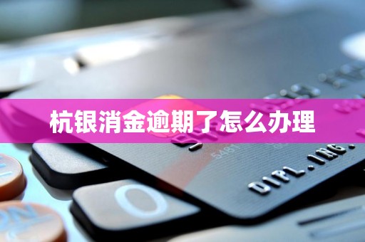 杭银消金逾期了怎么办理