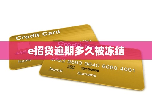 e招贷逾期多久被冻结