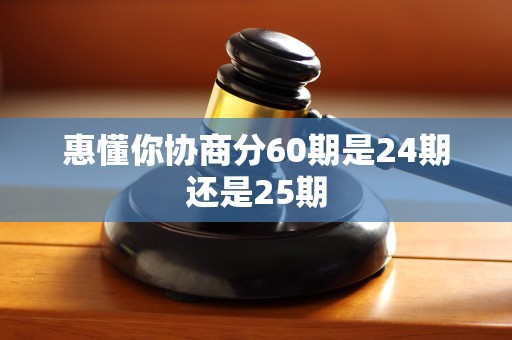 惠懂你协商分60期是24期还是25期