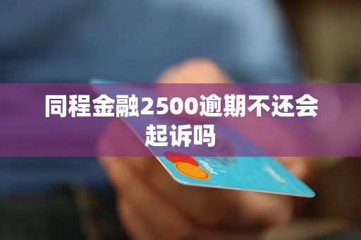 同程金融2500逾期不还会起诉吗
