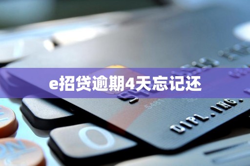 e招贷逾期4天忘记还